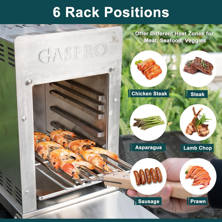 GASPRO Professional Propane Infrared Steak Grill, Quick Cooking